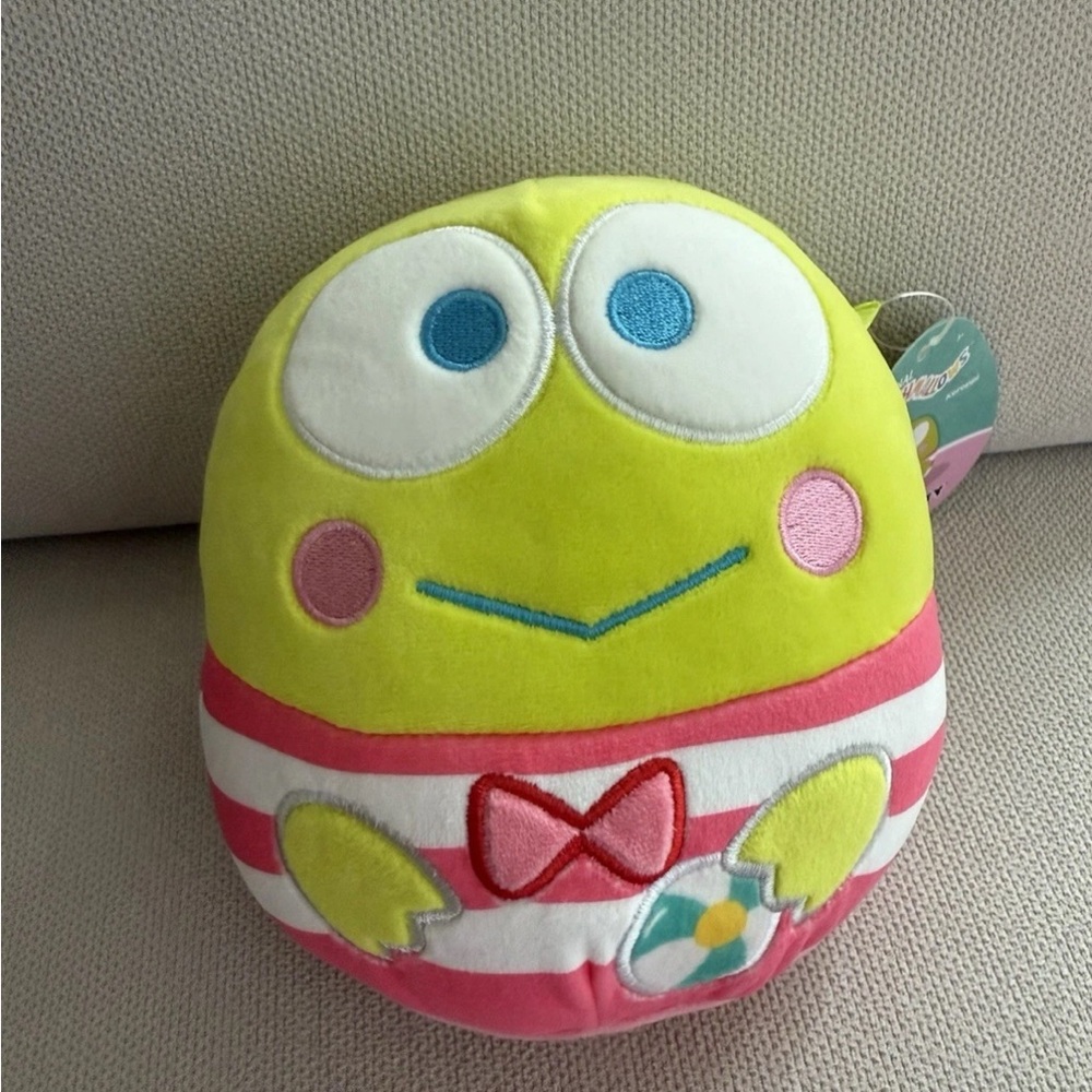 Hello Kitty Squishmallows Sanrio Keroppi with Beach Ball 6.5” Plush